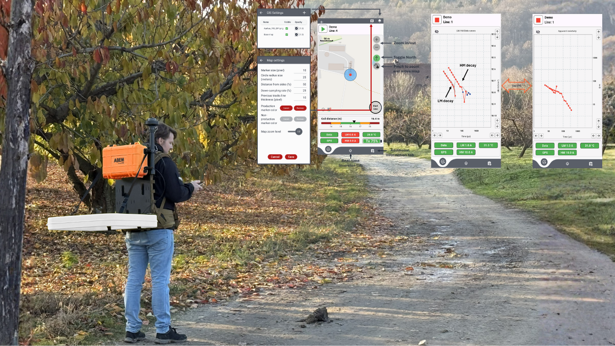 App-based control and real-time TEM data view